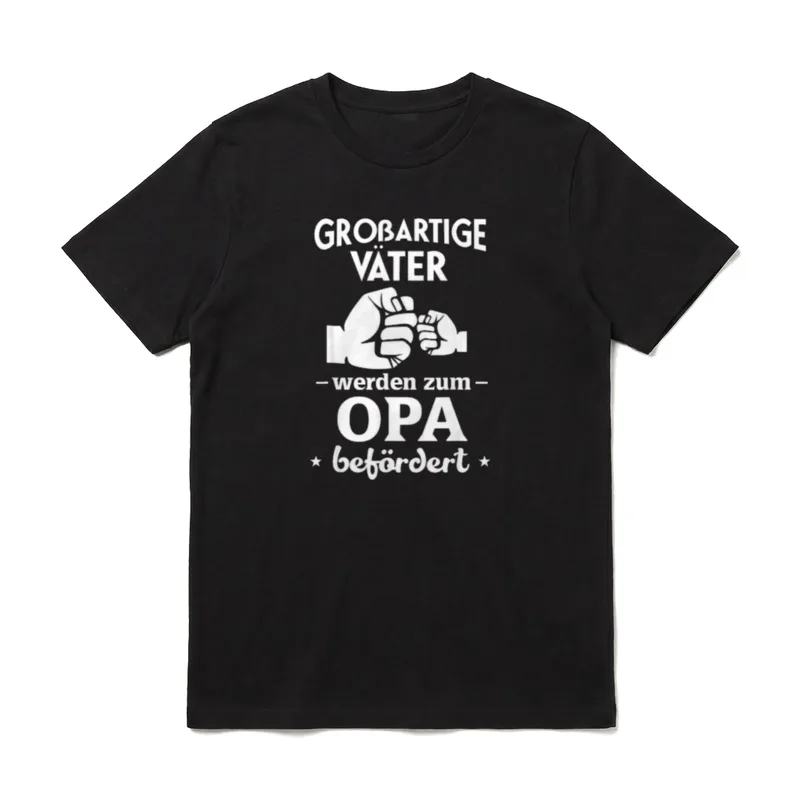 Großartige Väter werden zum Opa T-Shirt – Klassisches T-Shirt in Schwarz