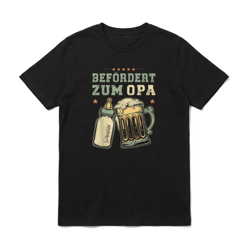 Befördert zum Opa Werdender T-Shirt – Klassisches T-Shirt in Schwarz
