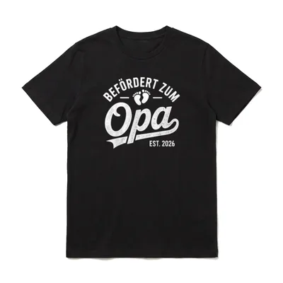 Befördert zum Opa 2026 Opa werden T-Shirt – Klassisches T-Shirt in Schwarz