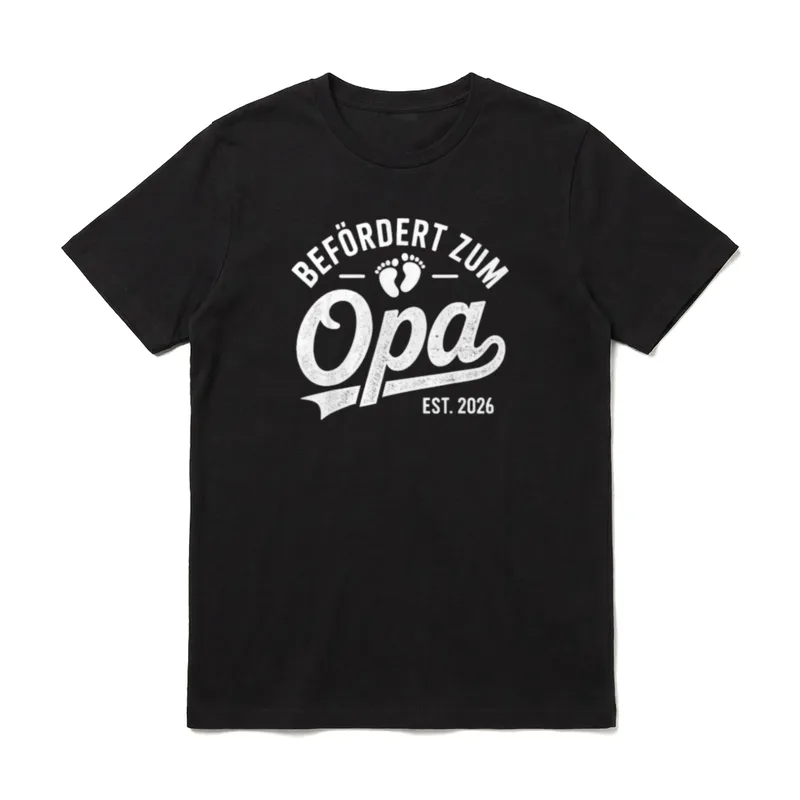 Befördert zum Opa 2026 Opa werden T-Shirt – Klassisches T-Shirt in Schwarz