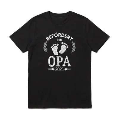 Stolzer Opa Großvater Befördert T-Shirt – Klassisches T-Shirt in Schwarz