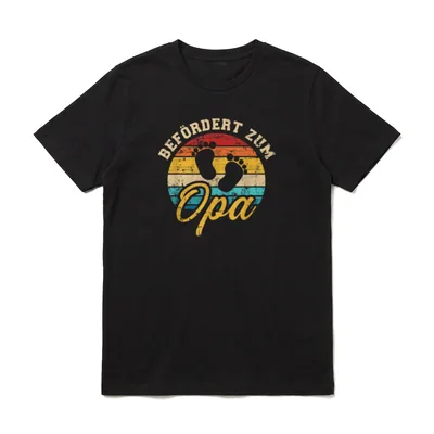 Befördert zum Opa vintage T-Shirt – Klassisches T-Shirt in Schwarz