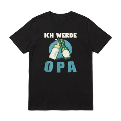 Ich werde Opa 2024/2025 T-Shirt – Klassisches T-Shirt in Schwarz
