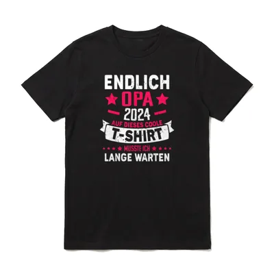 Endlich Opa 2024 Werdender T-Shirt – Klassisches T-Shirt in Schwarz