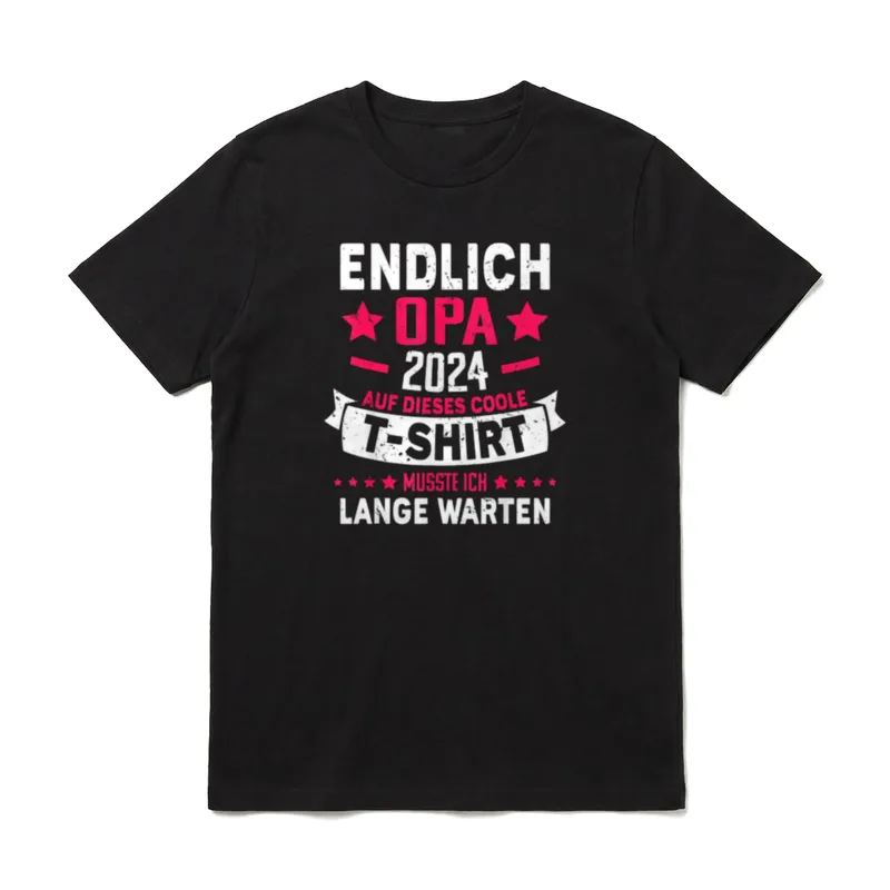 Endlich Opa 2024 Werdender T-Shirt – Klassisches T-Shirt in Schwarz
