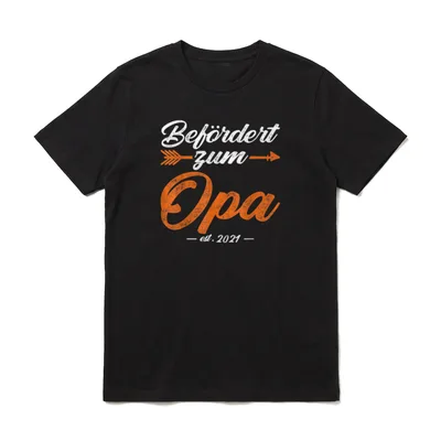 Vintage Befördert Zum Opa Opa werden T-Shirt – Klassisches T-Shirt in Schwarz
