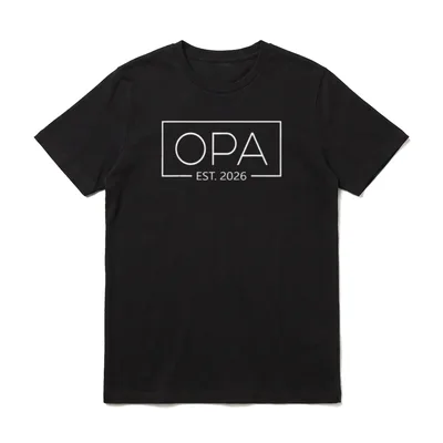 Opa est. 2026 Werdender T-Shirt – Klassisches T-Shirt in Schwarz