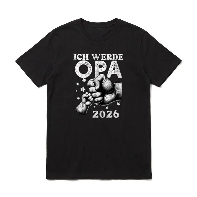 Ich werde Opa 2026 Baby T-Shirt – Klassisches T-Shirt in Schwarz