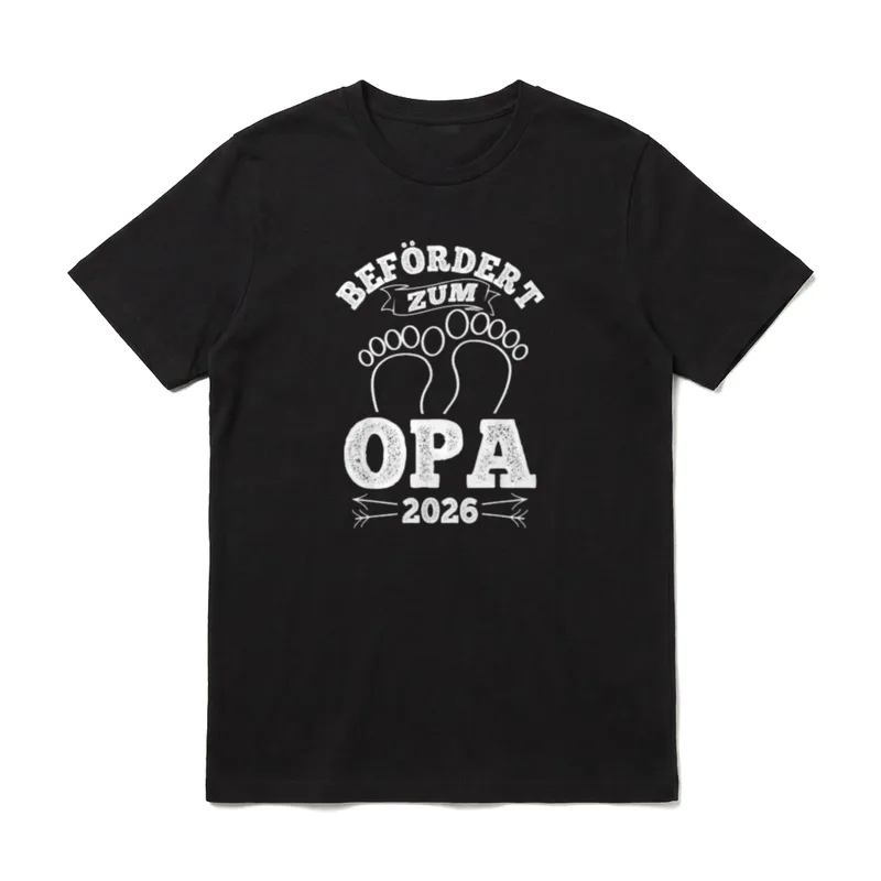 Befördert Zum Opa 2026 T-Shirt – Klassisches T-Shirt in Schwarz