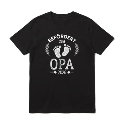 Stolzer Opa Großvater Befördert Opa werden T-Shirt – Klassisches T-Shirt in Schwarz