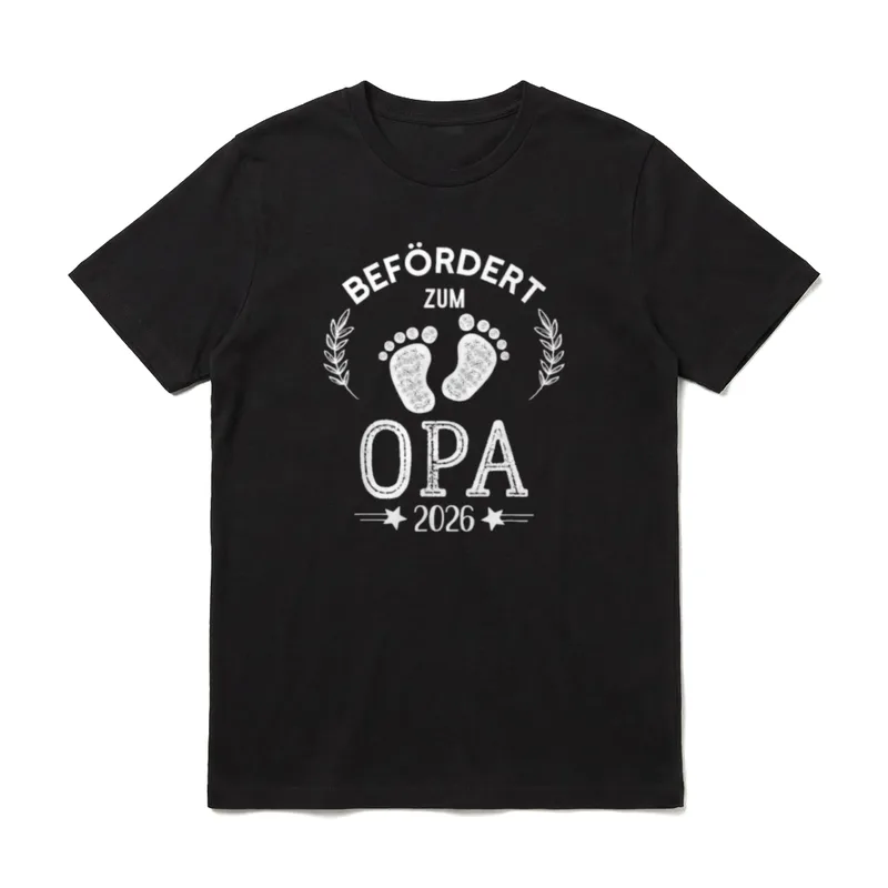 Stolzer Opa Großvater Befördert Opa werden T-Shirt – Klassisches T-Shirt in Schwarz