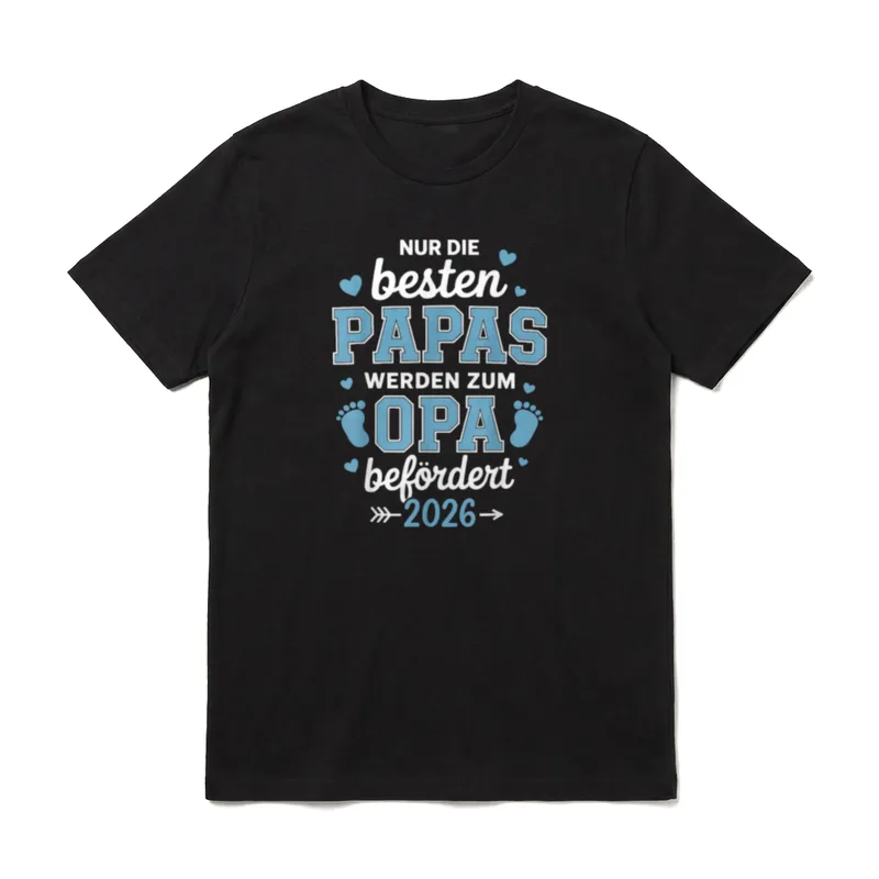 Nur die besten Papas Opa werden T-Shirt – Klassisches T-Shirt in Schwarz