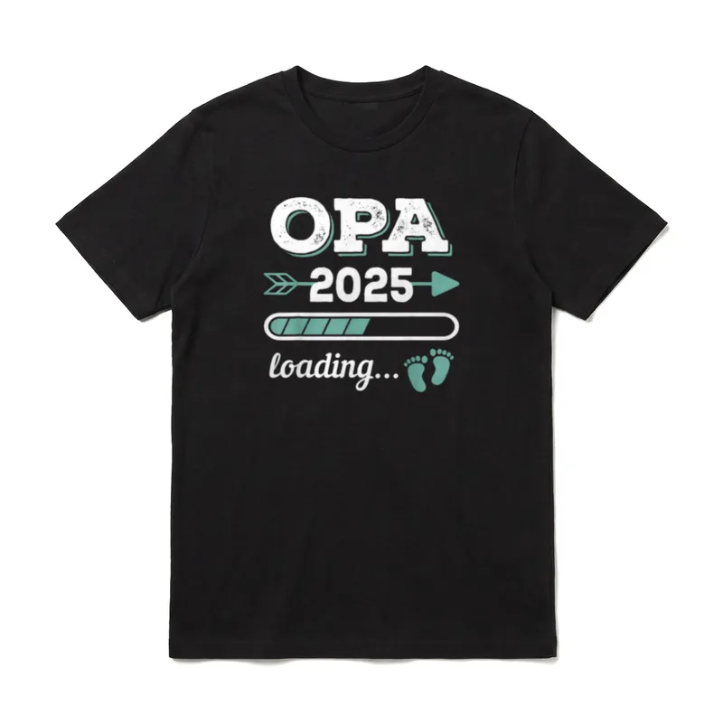 Opa 2025 Loading Zukünftiger T-Shirt – Klassisches T-Shirt in Schwarz