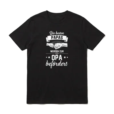 besten Papas werden T-Shirt – Die besten Papas werden zum Opa befördert, zwei Fäuste – Klassisches T-Shirt in Schwarz