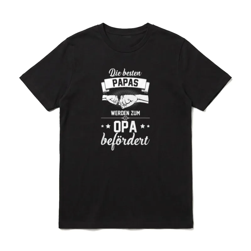 besten Papas werden T-Shirt – Die besten Papas werden zum Opa befördert, zwei Fäuste – Klassisches T-Shirt in Schwarz