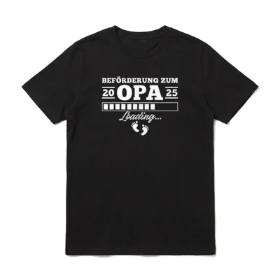 Werdender Opa 2025 Loading Opa werden T-Shirt – Klassisches T-Shirt in Schwarz
