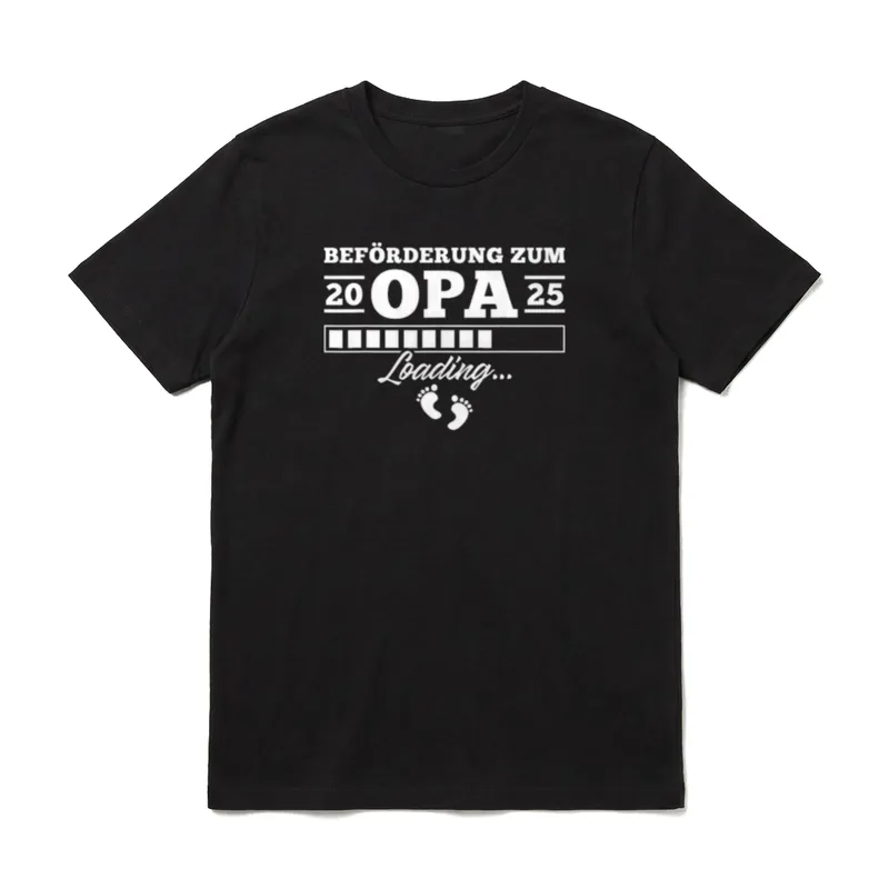 Werdender Opa 2025 Loading Opa werden T-Shirt – Klassisches T-Shirt in Schwarz