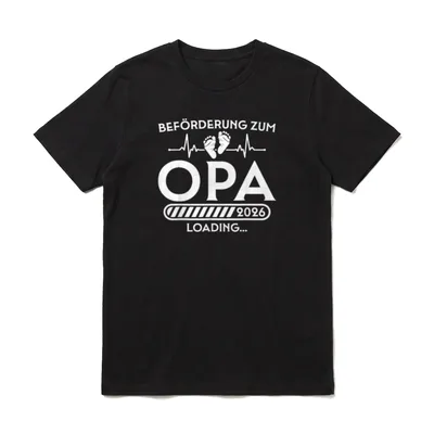 Beförderung zum Opa 2026 T-Shirt – Klassisches T-Shirt in Schwarz