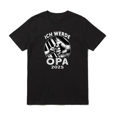 Ich werde Opa 2025 Baby T-Shirt – Klassisches T-Shirt in Schwarz