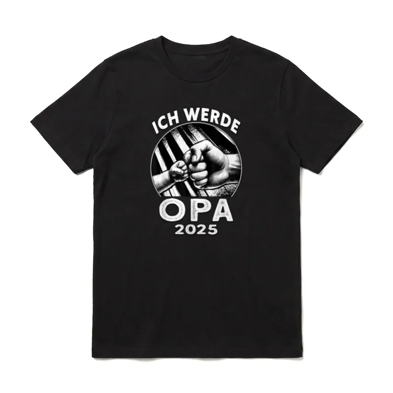 Ich werde Opa 2025 Baby T-Shirt – Klassisches T-Shirt in Schwarz
