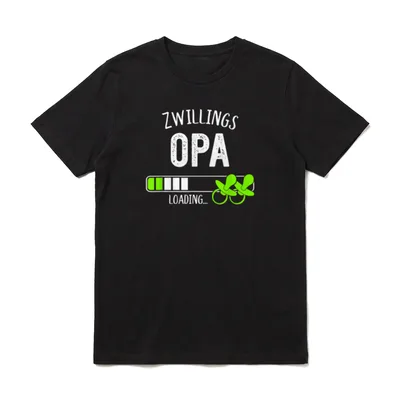 Zwillingsopa Loading Schnuller Bald T-Shirt – Klassisches T-Shirt in Schwarz
