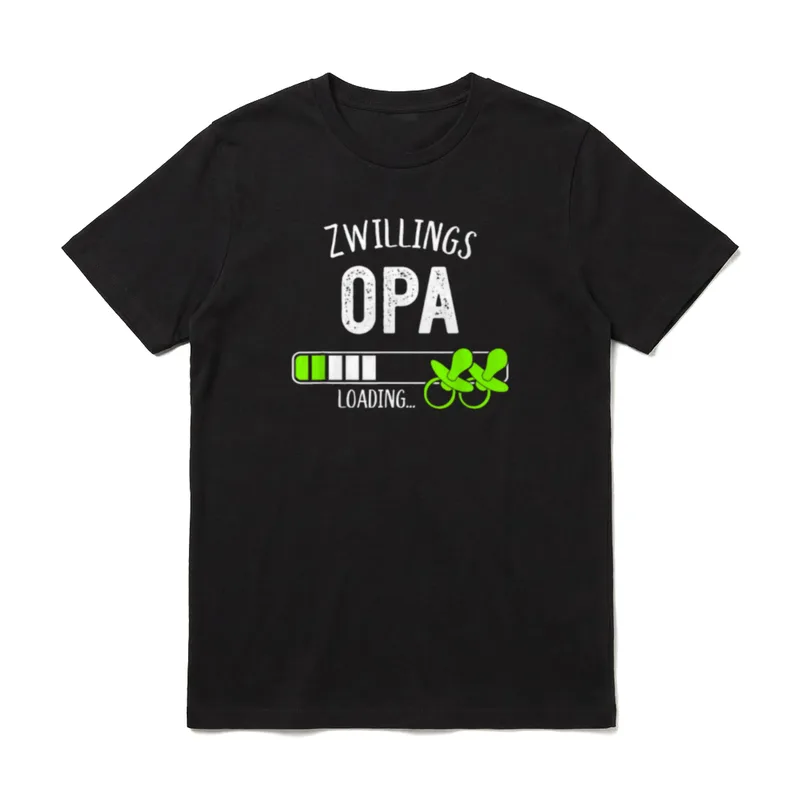 Zwillingsopa Loading Schnuller Bald T-Shirt – Klassisches T-Shirt in Schwarz
