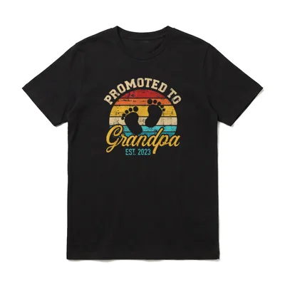Befördert zum Opa 2023 Vintage T-Shirt – Klassisches T-Shirt in Schwarz