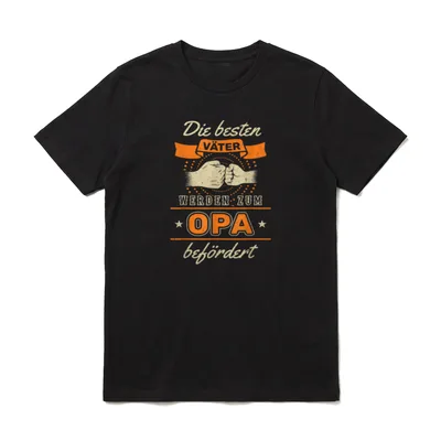 Die besten Väter werden T-Shirt – Schriftzug Fauststoß Opa-Beförderung Vatertag – Klassisches T-Shirt in Schwarz