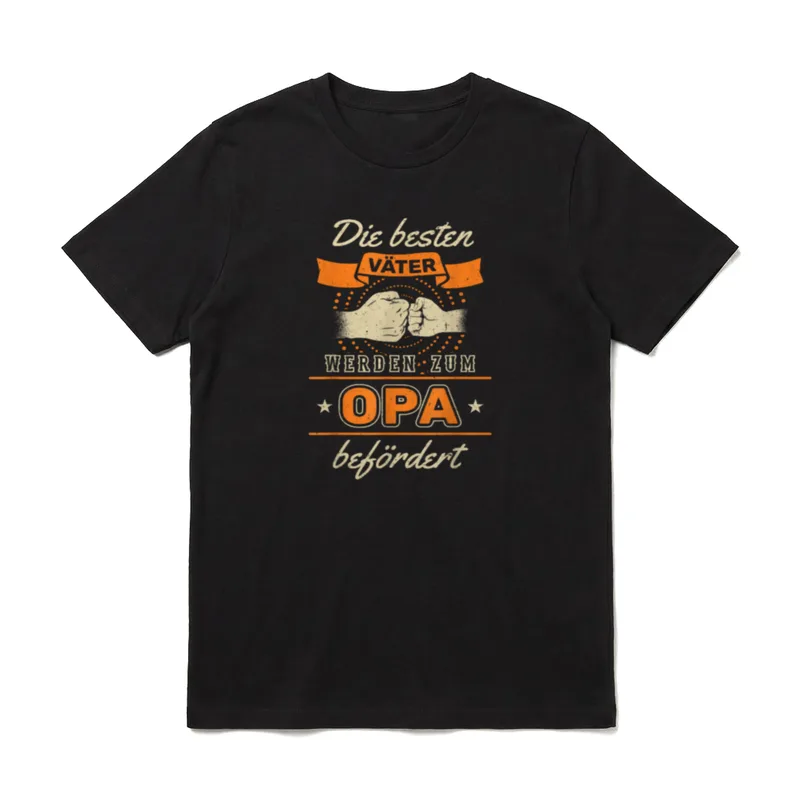 Die besten Väter werden T-Shirt – Schriftzug Fauststoß Opa-Beförderung Vatertag – Klassisches T-Shirt in Schwarz