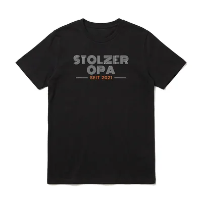 Stolzer Opa seit 2021 T-Shirt – Klassisches T-Shirt in Schwarz