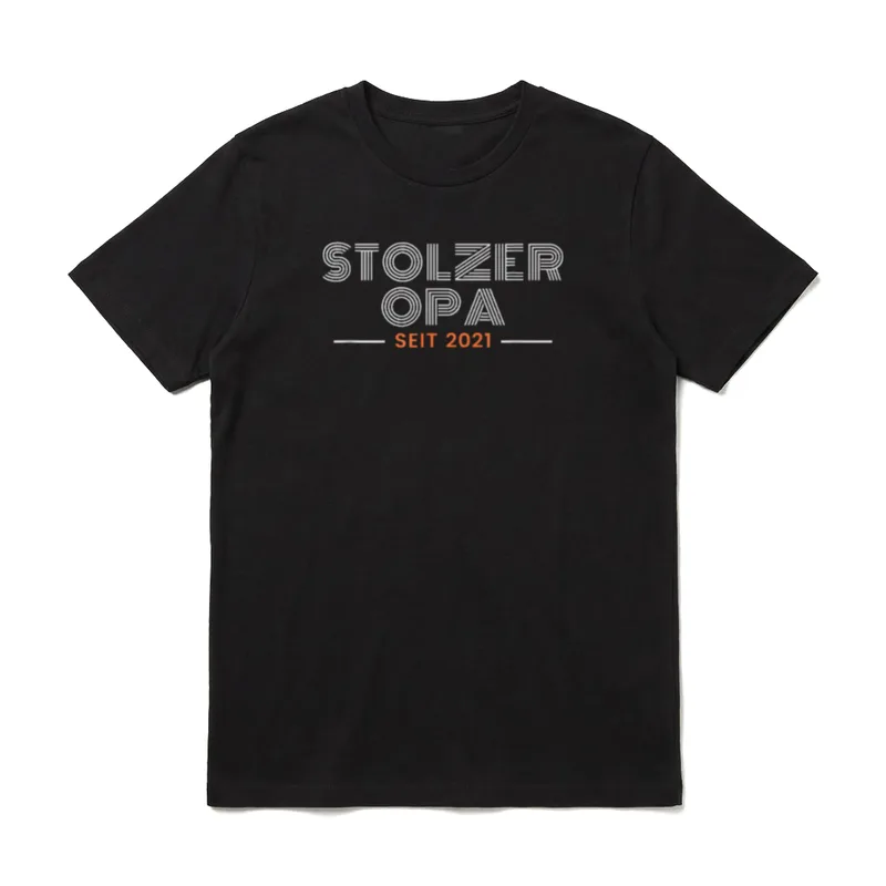 Stolzer Opa seit 2021 T-Shirt – Klassisches T-Shirt in Schwarz