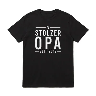 Stolzer Opa Seit 2019 T-Shirt – Klassisches T-Shirt in Schwarz