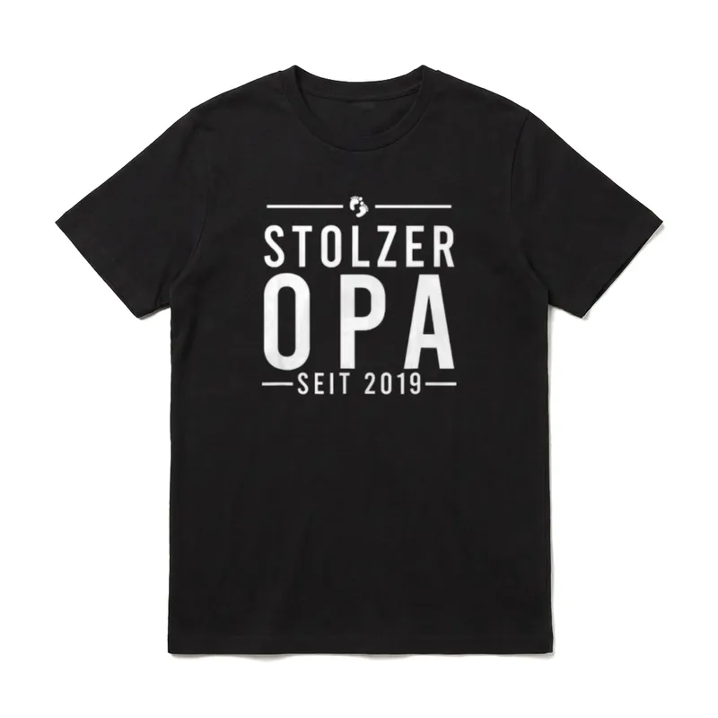 Stolzer Opa Seit 2019 T-Shirt – Klassisches T-Shirt in Schwarz