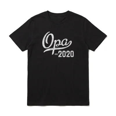 Erstes Mal Opa Est Opa werden T-Shirt – Klassisches T-Shirt in Schwarz