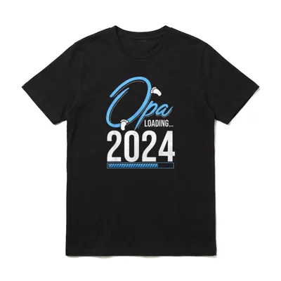 Opa Loading 2024 Babyankündigung T-Shirt – Klassisches T-Shirt in Schwarz