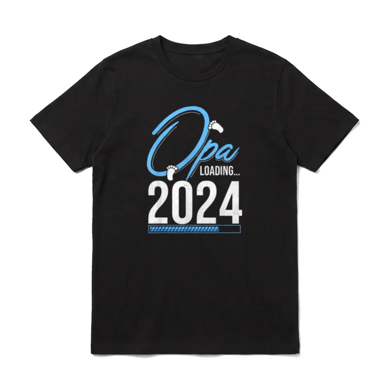 Opa Loading 2024 Babyankündigung T-Shirt – Klassisches T-Shirt in Schwarz