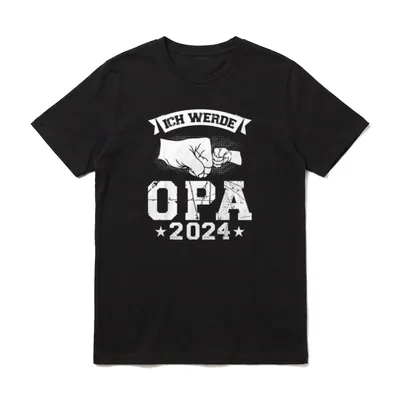 Ich werde Opa 2024 Werdender Opa T-Shirt – Klassisches T-Shirt in Schwarz
