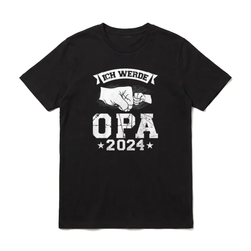 Ich werde Opa 2024 Werdender Opa T-Shirt – Klassisches T-Shirt in Schwarz