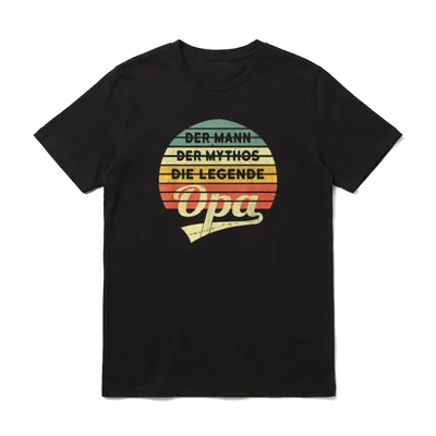 Opa Vintage Retro T-Shirt – Klassisches T-Shirt in Schwarz
