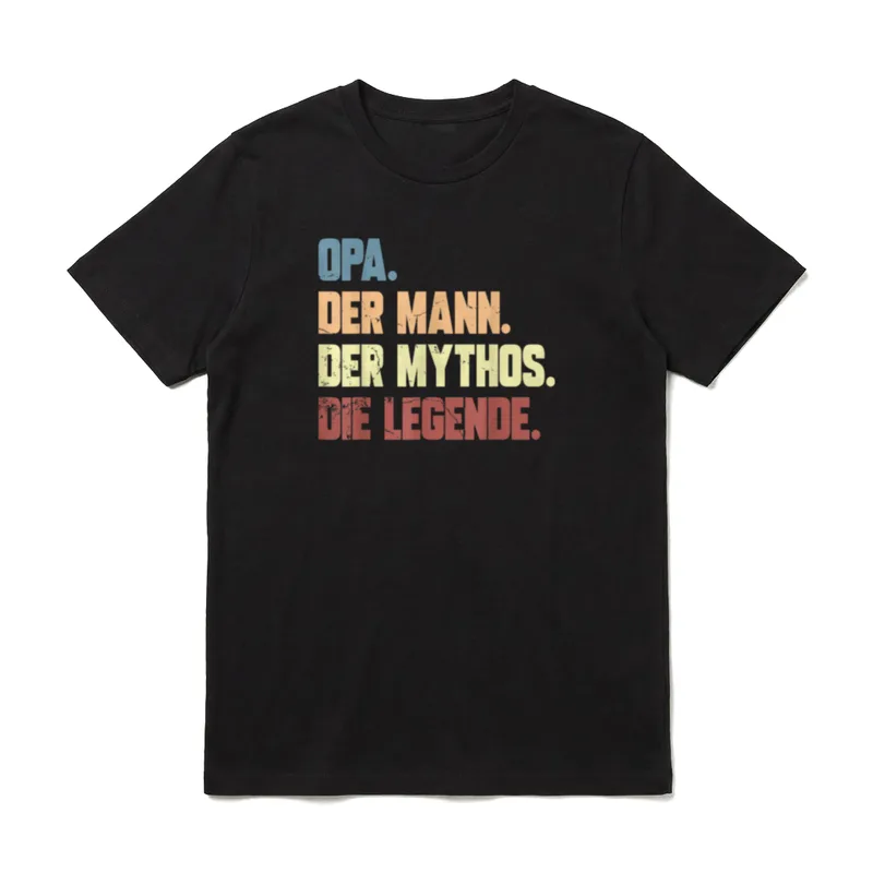 Opa Der Mann T-Shirt – Klassisches T-Shirt in Schwarz