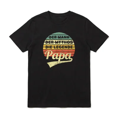T-Shirt Papa Held – Klassisches T-Shirt in Schwarz