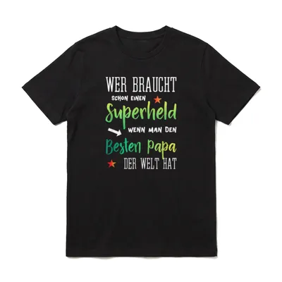 Superheld für den besten T-Shirt – Klassisches T-Shirt in Schwarz