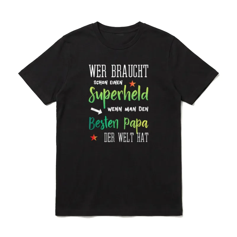 Superheld für den besten T-Shirt – Klassisches T-Shirt in Schwarz