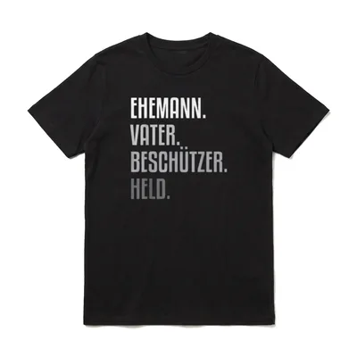 Ehemann Vater Beschützer Held T-Shirt – Klassisches T-Shirt in Schwarz