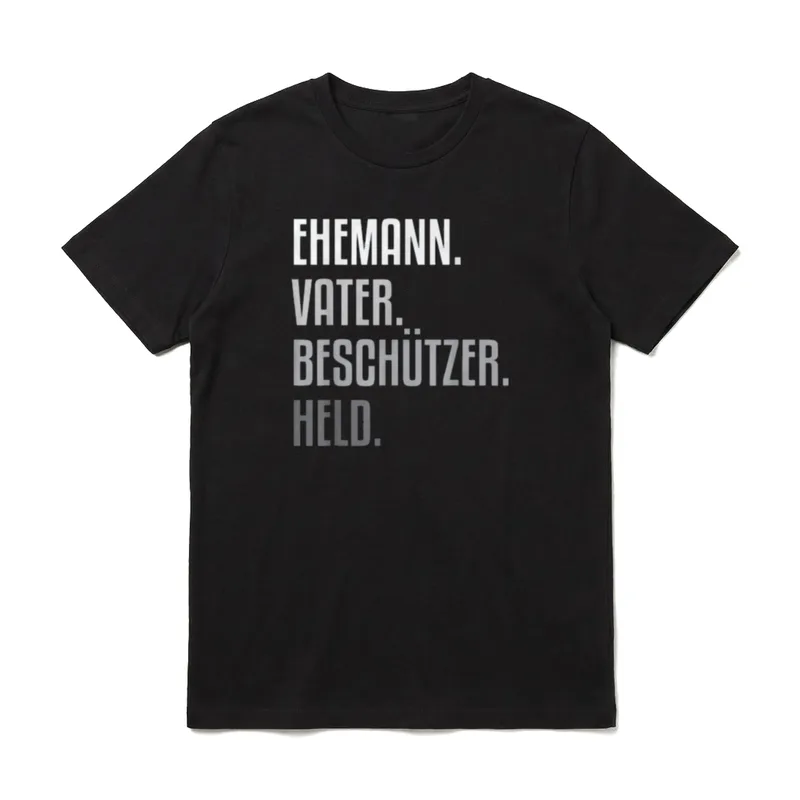 Ehemann Vater Beschützer Held T-Shirt – Klassisches T-Shirt in Schwarz