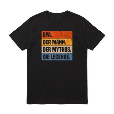 Opa der Mann Papa Legende & Held T-Shirt – Klassisches T-Shirt in Schwarz
