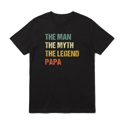 Vatertag Retro The Man T-Shirt – Klassisches T-Shirt in Schwarz