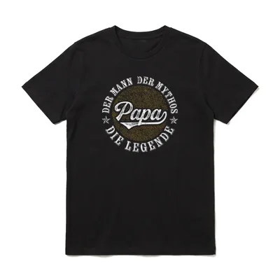 Papa der Mann T-Shirt – Klassisches T-Shirt in Schwarz