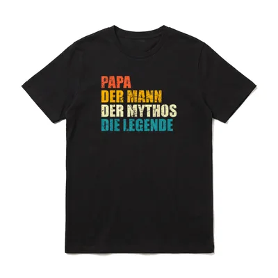 Papa Mythos Legende Vatertag T-Shirt – Klassisches T-Shirt in Schwarz