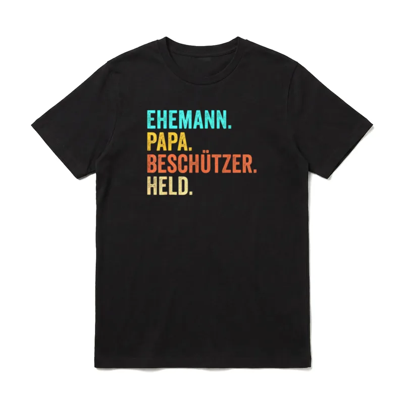 Ehemann Papa Beschützer Held T-Shirt – Klassisches T-Shirt in Schwarz